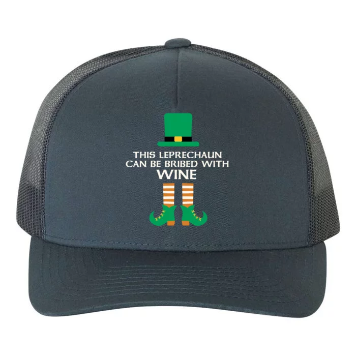 This Leprechaun Can Be Bribed With Wine Funny St Paddy Day Cute Gift Yupoong Adult 5-Panel Trucker Hat