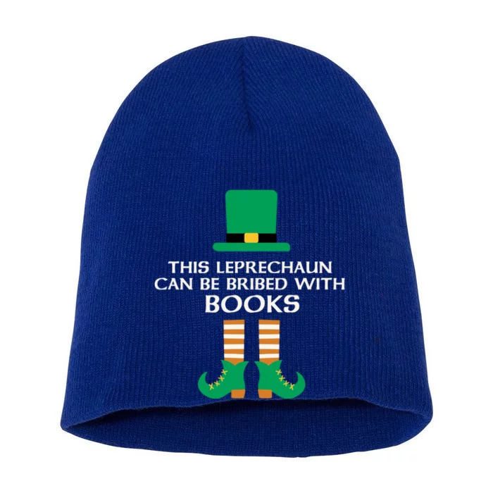 This Leprechaun Can Be Bribed With Books Read St Paddy Day Gift Short Acrylic Beanie