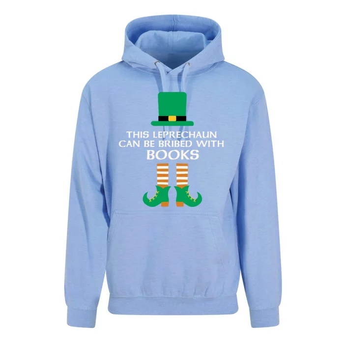 This Leprechaun Can Be Bribed With Books Read St Paddy Day Gift Unisex Surf Hoodie