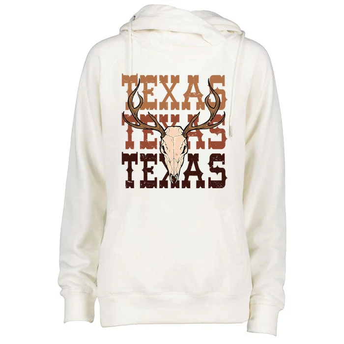 Texas Longhorn Cowboy Cowgirl Western Texas Women Men Womens Funnel Neck Pullover Hood