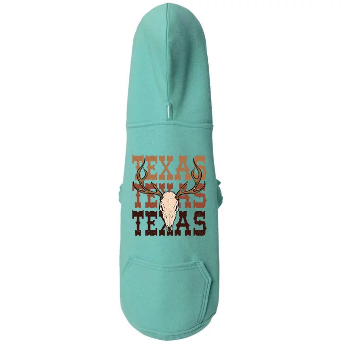 Texas Longhorn Cowboy Cowgirl Western Texas Women Men Doggie 3-End Fleece Hoodie