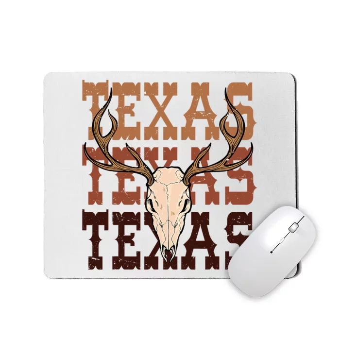 Texas Longhorn Cowboy Cowgirl Western Texas Women Men Mousepad