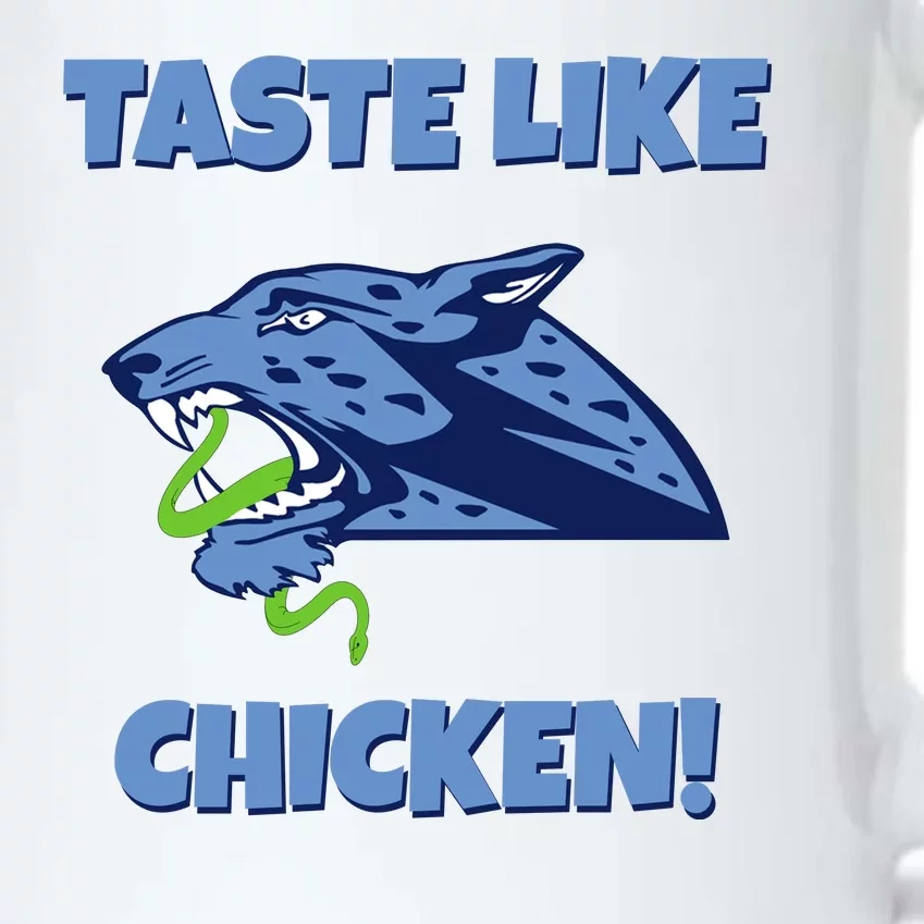 Taste Like Chicken Football Panther Eating Snake Football Rivals Black Color Changing Mug