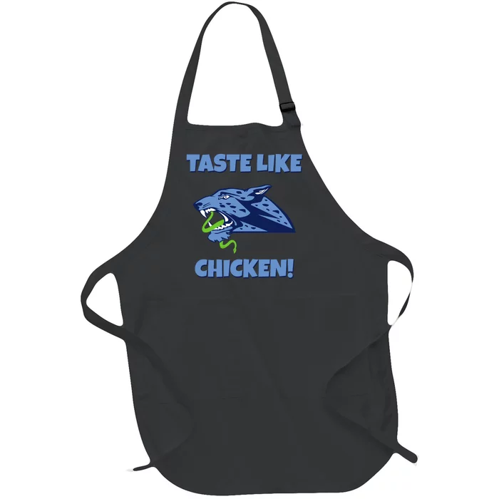 Taste Like Chicken Football Panther Eating Snake Football Rivals Full-Length Apron With Pocket