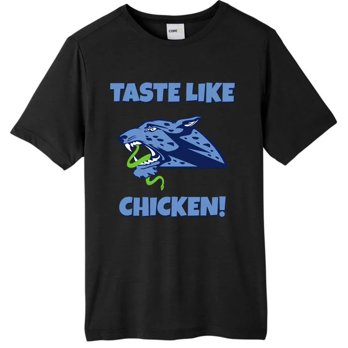 Taste Like Chicken Football Panther Eating Snake Football Rivals ChromaSoft Performance T-Shirt