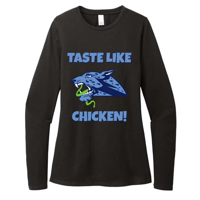 Taste Like Chicken Football Panther Eating Snake Football Rivals Womens CVC Long Sleeve Shirt