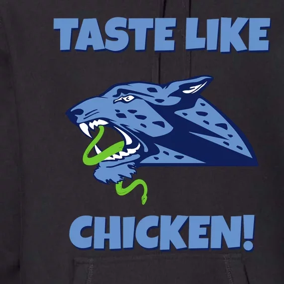 Taste Like Chicken Football Panther Eating Snake Football Rivals Premium Hoodie