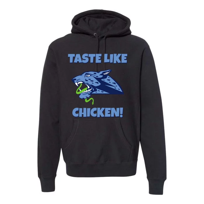 Taste Like Chicken Football Panther Eating Snake Football Rivals Premium Hoodie