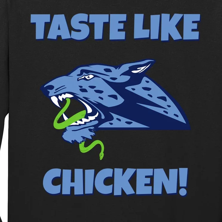 Taste Like Chicken Football Panther Eating Snake Football Rivals Tall Long Sleeve T-Shirt