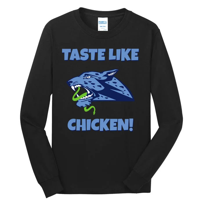 Taste Like Chicken Football Panther Eating Snake Football Rivals Tall Long Sleeve T-Shirt