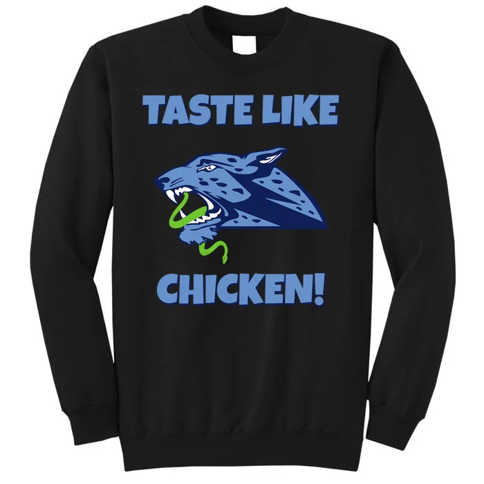 Taste Like Chicken Football Panther Eating Snake Football Rivals Tall Sweatshirt