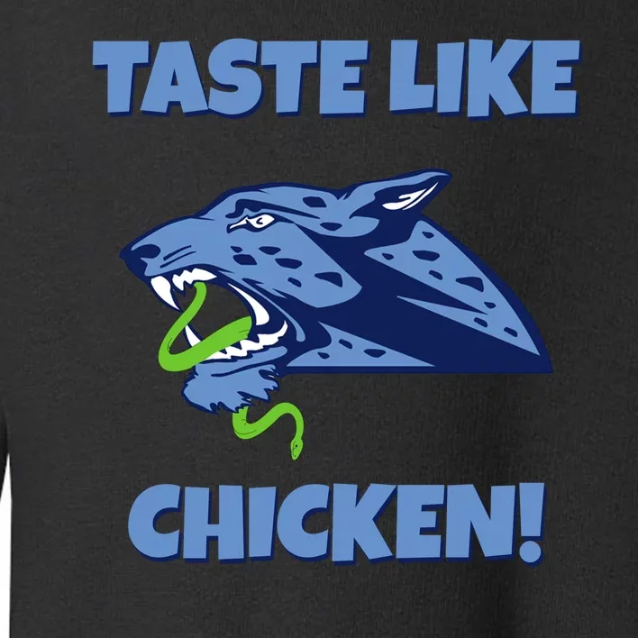 Taste Like Chicken Football Panther Eating Snake Football Rivals Toddler Sweatshirt