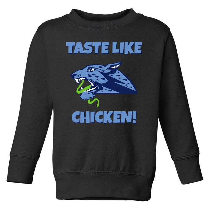 Taste Like Chicken Football Panther Eating Snake Football Rivals Toddler Sweatshirt