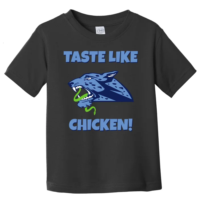 Taste Like Chicken Football Panther Eating Snake Football Rivals Toddler T-Shirt