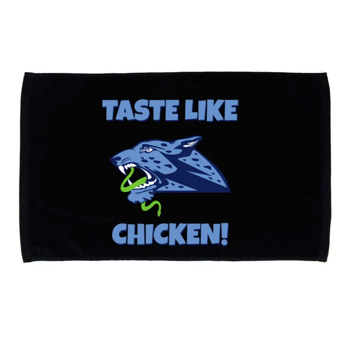 Taste Like Chicken Football Panther Eating Snake Football Rivals Microfiber Hand Towel