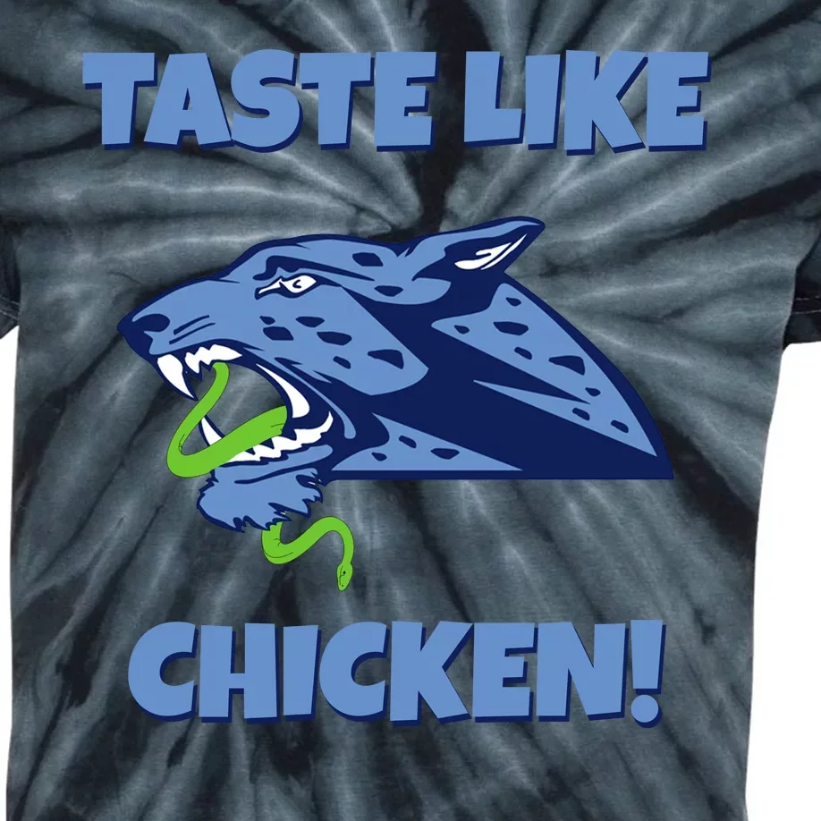 Taste Like Chicken Football Panther Eating Snake Football Rivals Kids Tie-Dye T-Shirt