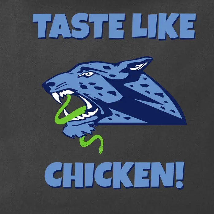 Taste Like Chicken Football Panther Eating Snake Football Rivals Zip Tote Bag