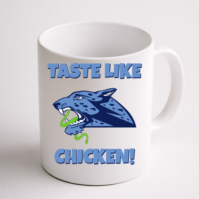 Taste Like Chicken Football Panther Eating Snake Football Rivals Front & Back Coffee Mug