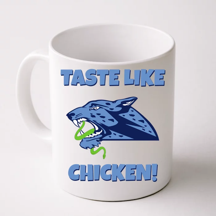 Taste Like Chicken Football Panther Eating Snake Football Rivals Front & Back Coffee Mug