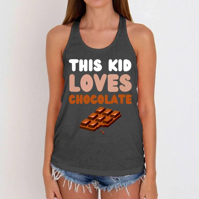 This Loves Chocolate Fun Novelty Funny Food Women's Knotted Racerback Tank