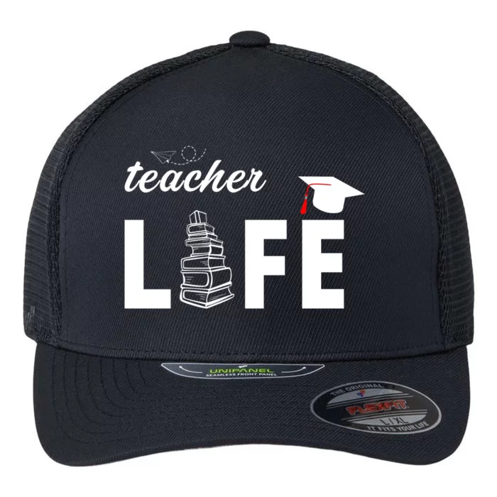 Teacher Life Cute Flexfit Unipanel Trucker Cap