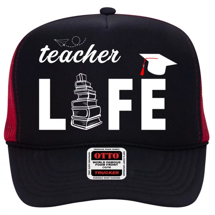 Teacher Life Cute High Crown Mesh Trucker Hat