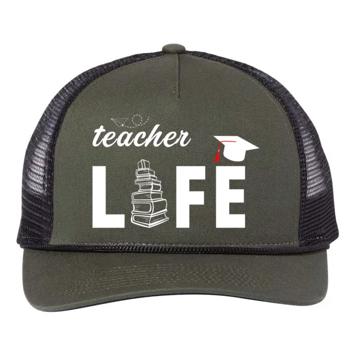 Teacher Life Cute Retro Rope Trucker Hat Cap