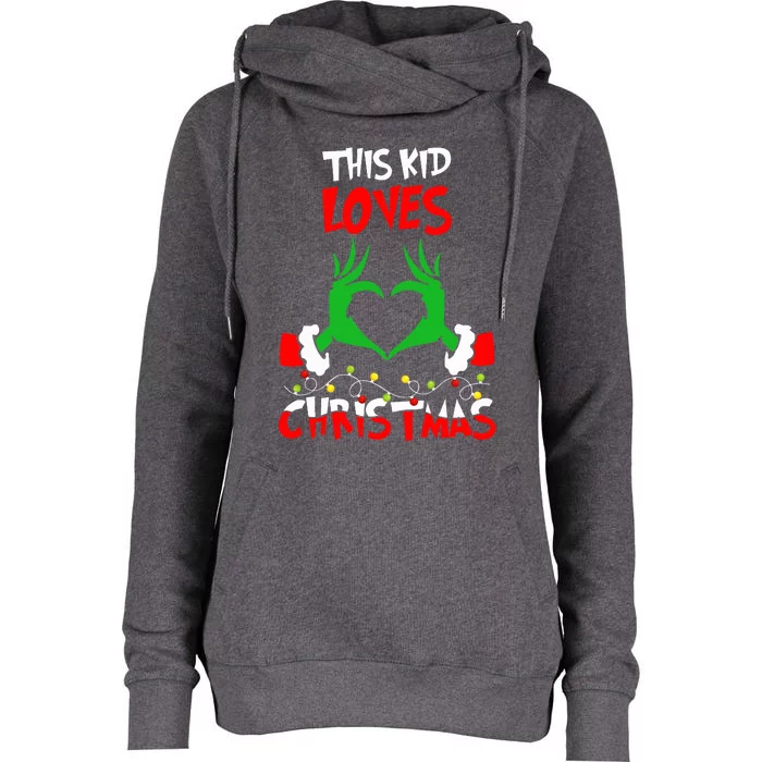 This Loves Christmas Xmas Pajama Womens Funnel Neck Pullover Hood