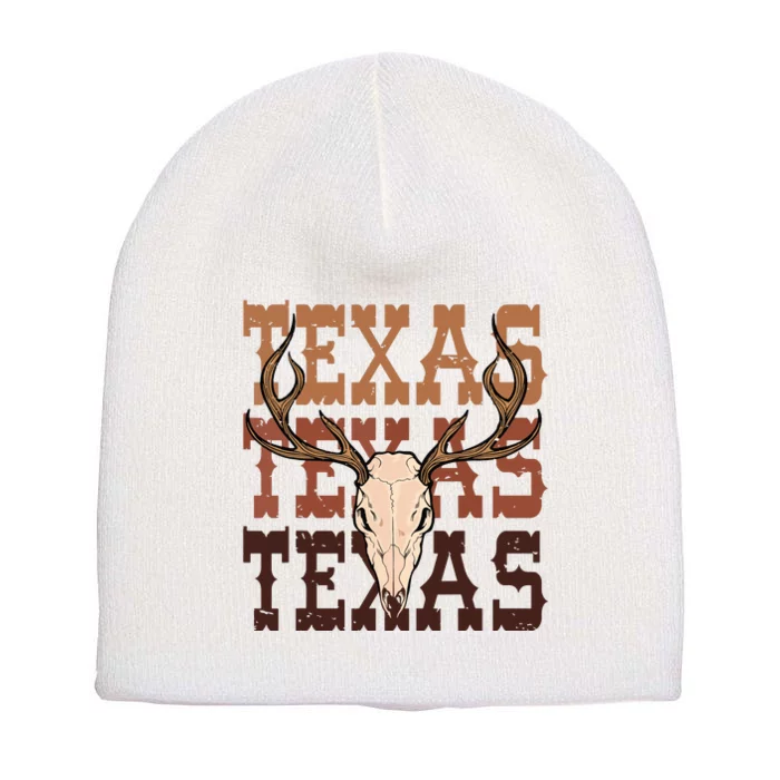 Texas Longhorn Cowboy Cowgirl Western Texas Women Men Short Acrylic Beanie