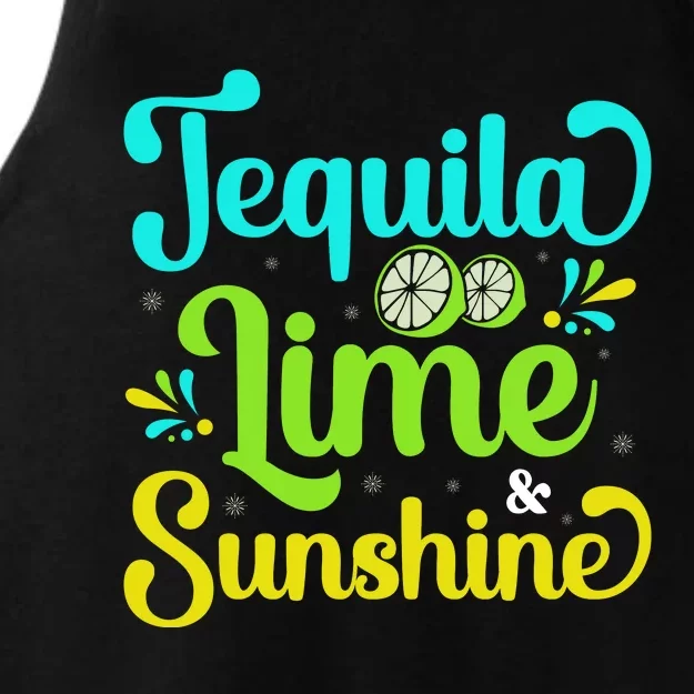 Tequila & Lime Cinco De Mayo T Ladies Tri-Blend Wicking Tank