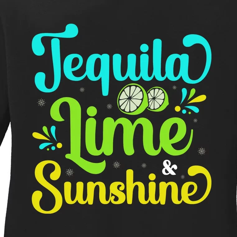 Tequila & Lime Cinco De Mayo T Ladies Long Sleeve Shirt