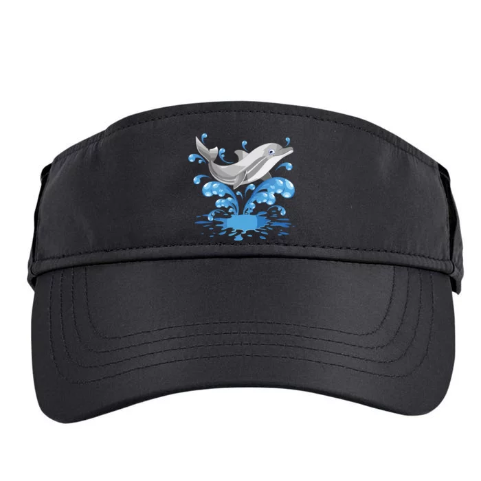 This Loves Dolphins Cute Funny Adult Drive Performance Visor