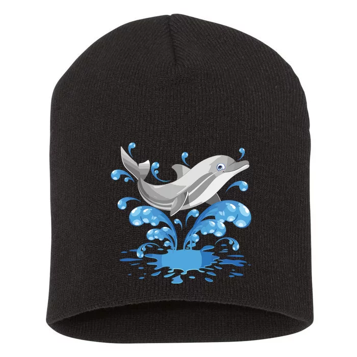 This Loves Dolphins Cute Funny Short Acrylic Beanie