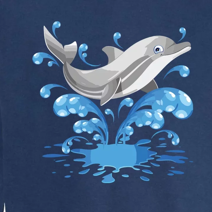 This Loves Dolphins Cute Funny Garment-Dyed Sweatshirt