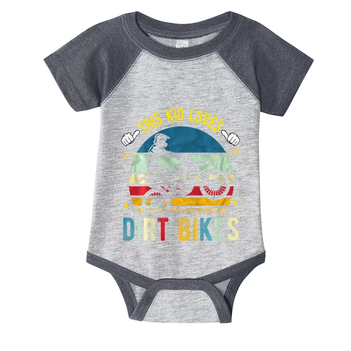 This Loves Dirt Bikes Motocross Dirt Bike Infant Baby Jersey Bodysuit