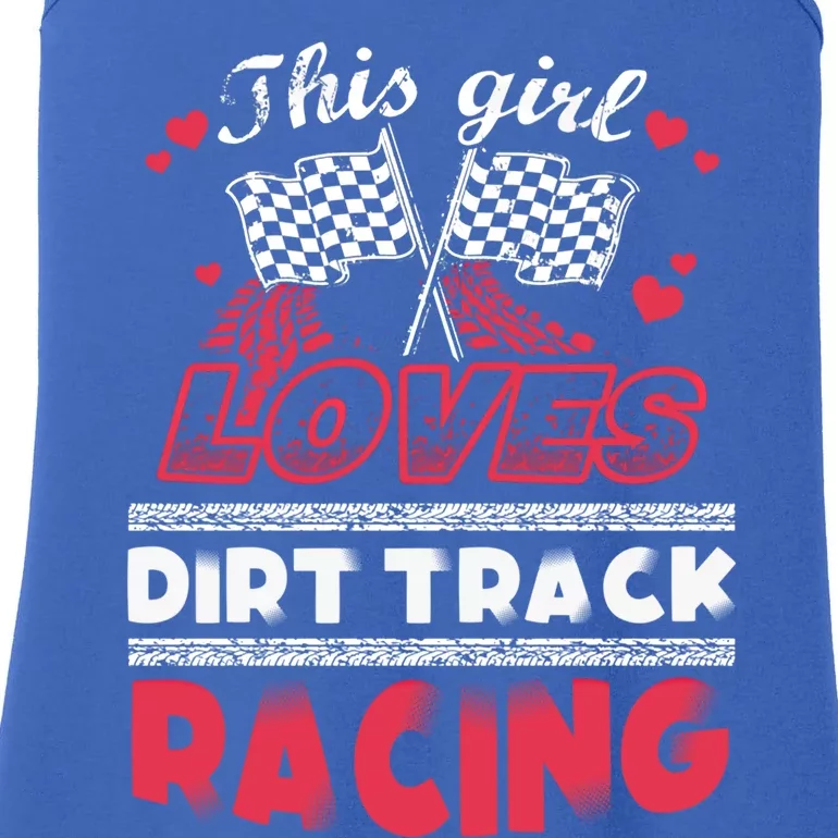 This Loves Dirt Track Racing Checkered Flag Funny Gift Ladies Essential Tank