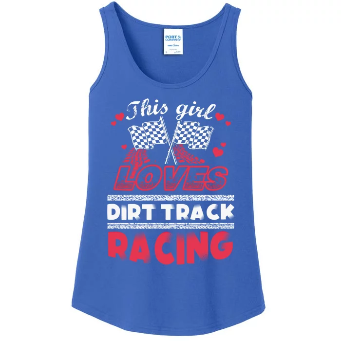 This Loves Dirt Track Racing Checkered Flag Funny Gift Ladies Essential Tank