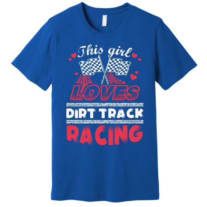 This Loves Dirt Track Racing Checkered Flag Funny Gift Premium T-Shirt