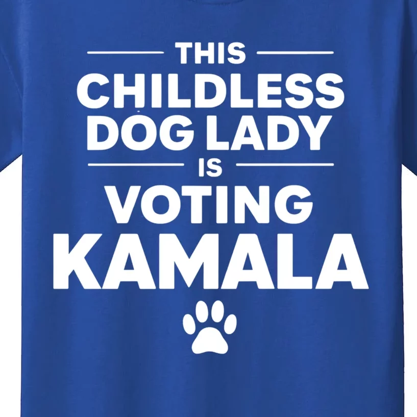 This Less Dog Lady Ladies Is Voting Kamala Election 24 Gift Kids T-Shirt