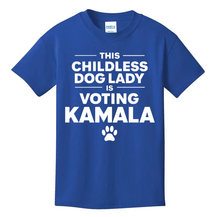 This Less Dog Lady Ladies Is Voting Kamala Election 24 Gift Kids T-Shirt