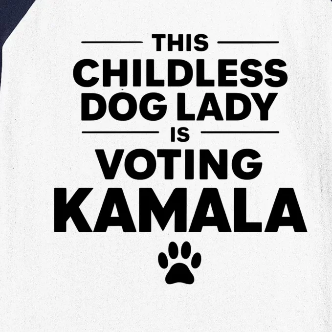 This Less Dog Lady Ladies Is Voting Kamala Election 24 Gift Baseball Sleeve Shirt