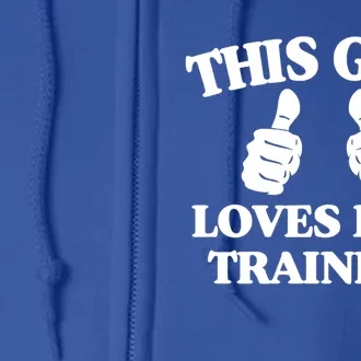 This Loves Dog Training Funny Service Dog Trainer Gift Funny Gift Full Zip Hoodie