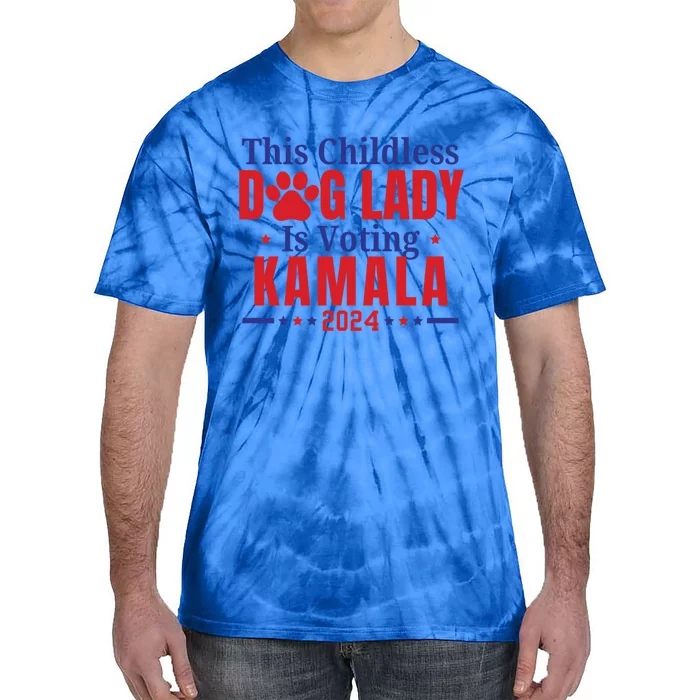 This Less Dog Lady Is Voting Kamala For President 2024 Gift Tie-Dye T-Shirt