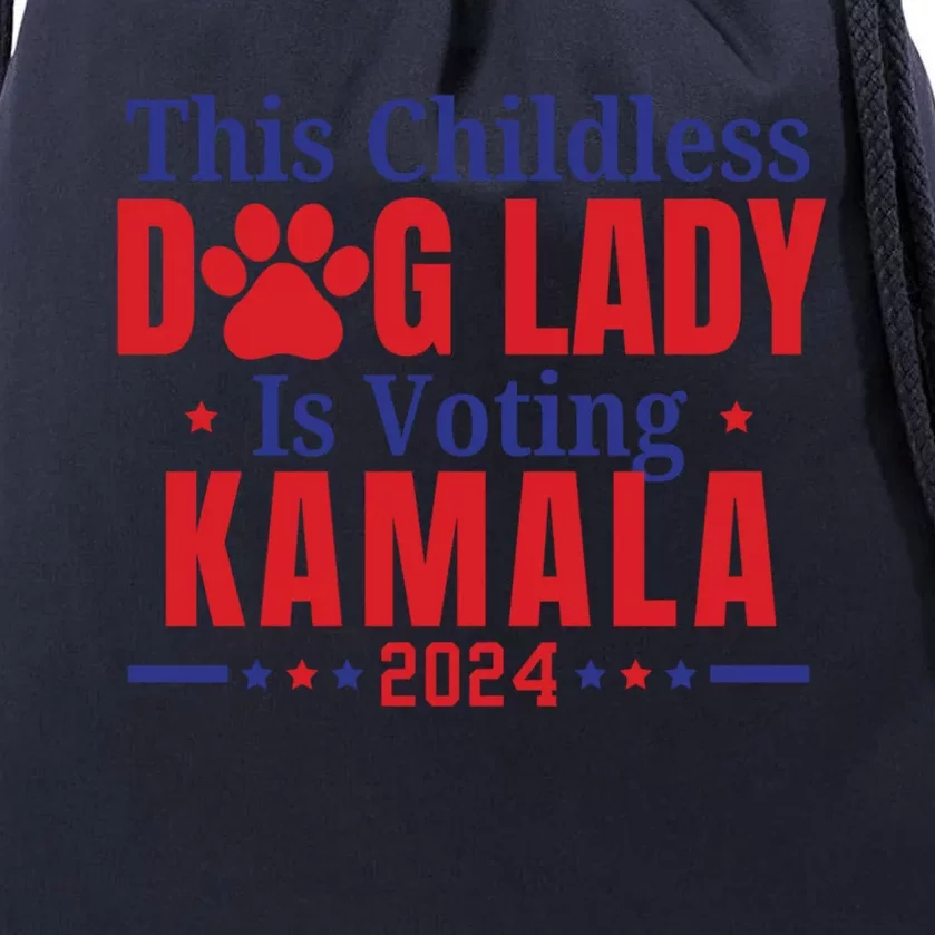 This Less Dog Lady Is Voting Kamala For President 2024 Gift Drawstring Bag