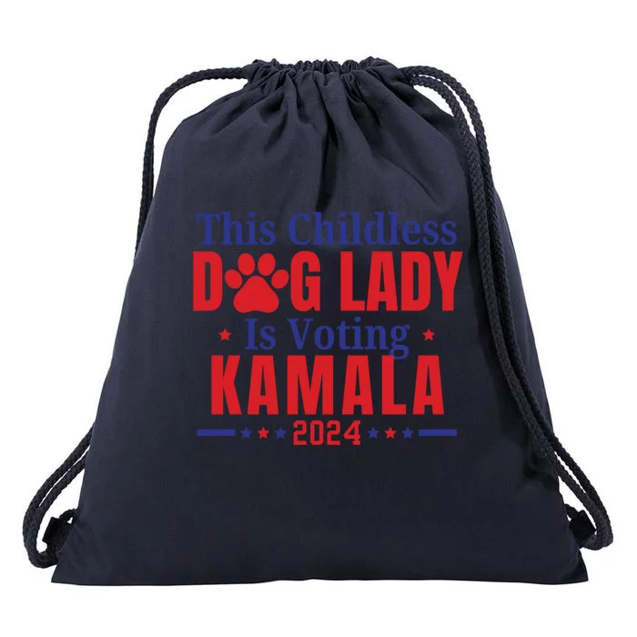 This Less Dog Lady Is Voting Kamala For President 2024 Gift Drawstring Bag