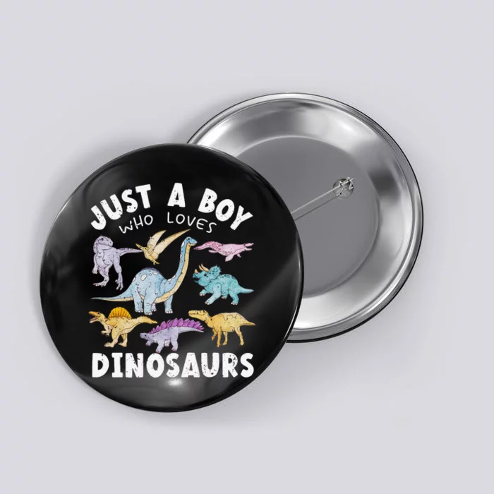 This Loves Dinos Funny Dinosaur Lover Gift Button