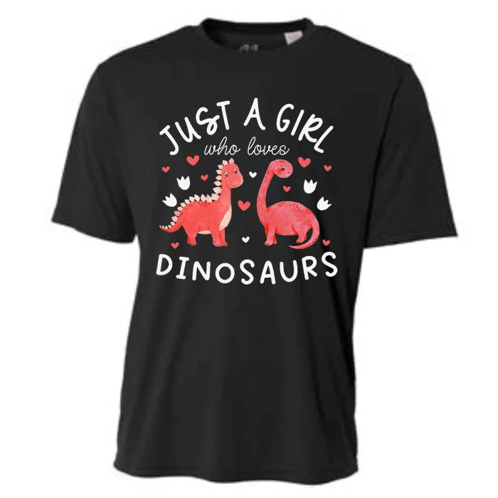 This Loves Dinos Funny Dinosaur Lover Gift Cooling Performance Crew T-Shirt