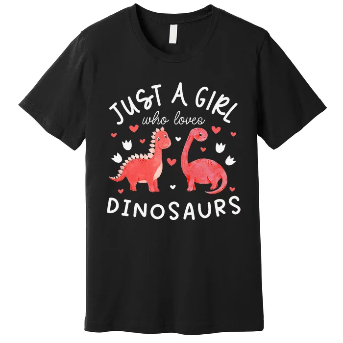 This Loves Dinos Funny Dinosaur Lover Gift Premium T-Shirt