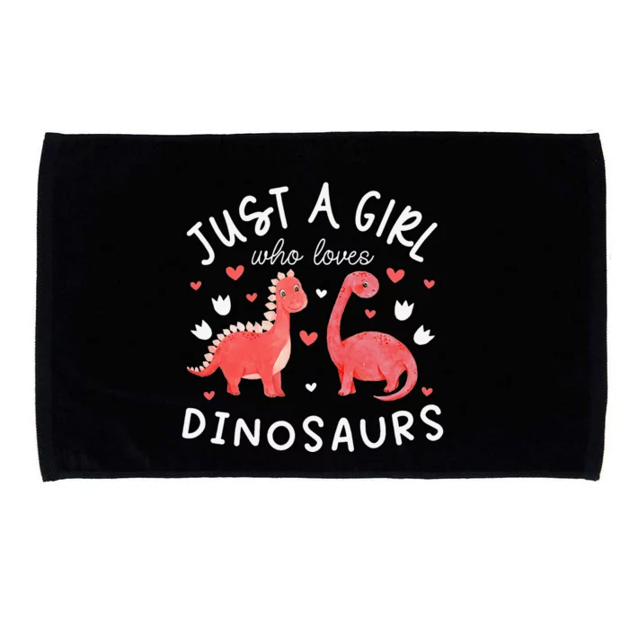 This Loves Dinos Funny Dinosaur Lover Gift Microfiber Hand Towel