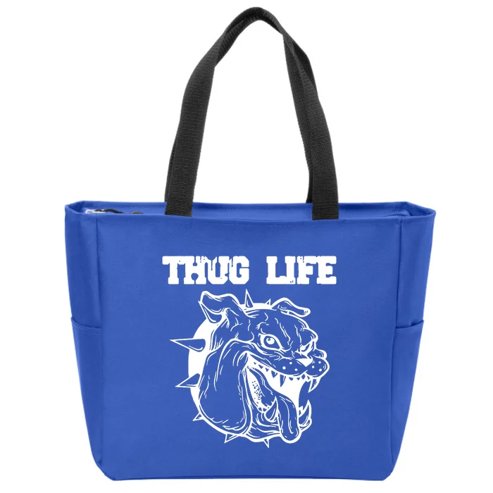 Thug Life Dog Zip Tote Bag